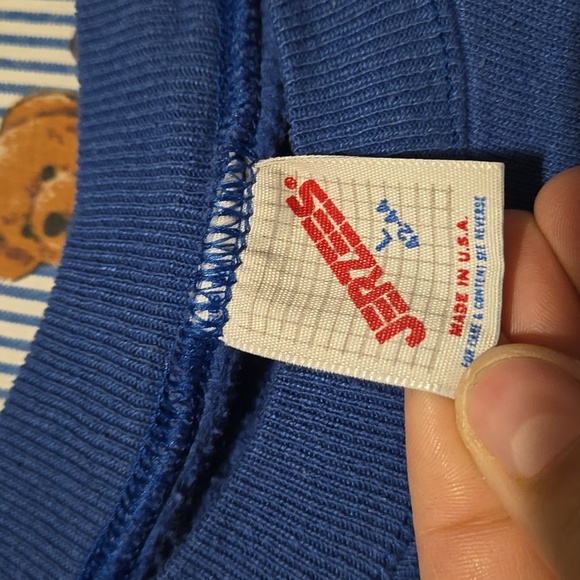 Vintage 80s Blue Progress Panthers Jerzees Usa Made Large Sweatshirt - Picture 7 of 11